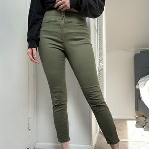 LOFT Olive Green High Waisted Pants, SP